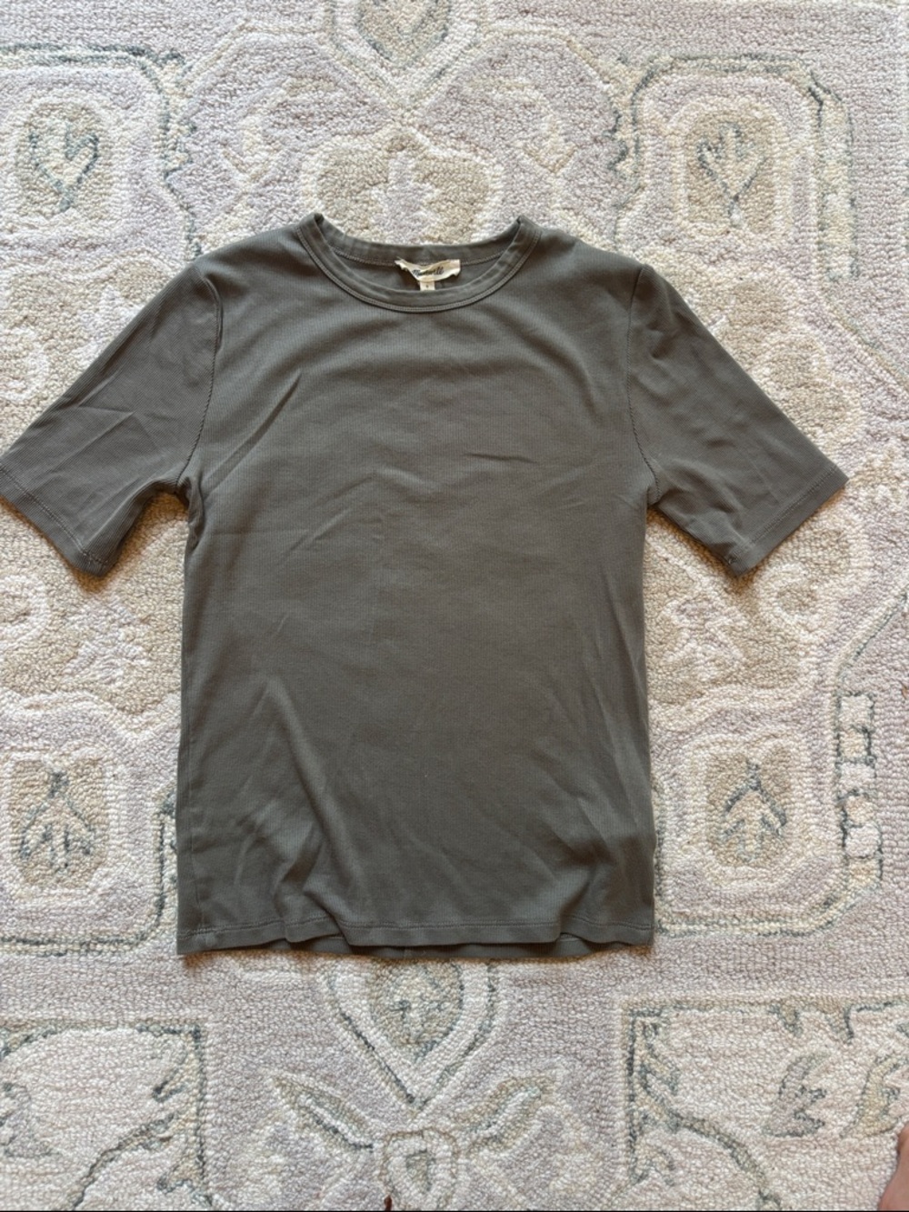Madewell Sage green fitted tee S